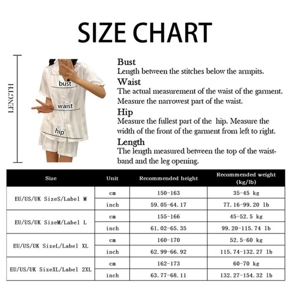 Women’s Blue Silk Striped Pyjamas - Picture 5 of 5